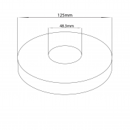 125mm Floor Flange Cover for Tube 48.3mm