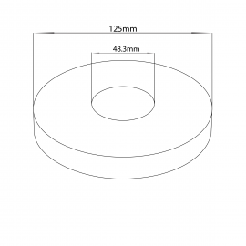 125mm Floor Flange Cover for Tube 48.3mm