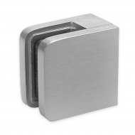 Glass Clamp - 45x45mm - 316SSS - Satin - Flat - 6-10mm Glass