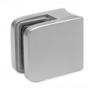 Glass Clamp - 45x45mm - 316SSS - Satin - 42mm Tube - 6-10mm