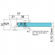 Glass Clamp - 52x52mm - 316SSS - Satin - 48mm Tube 8-12.76mm