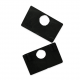 Glass Clamp - 52x52mm - 316SSS - Satin - Flat - 8-12.76mm