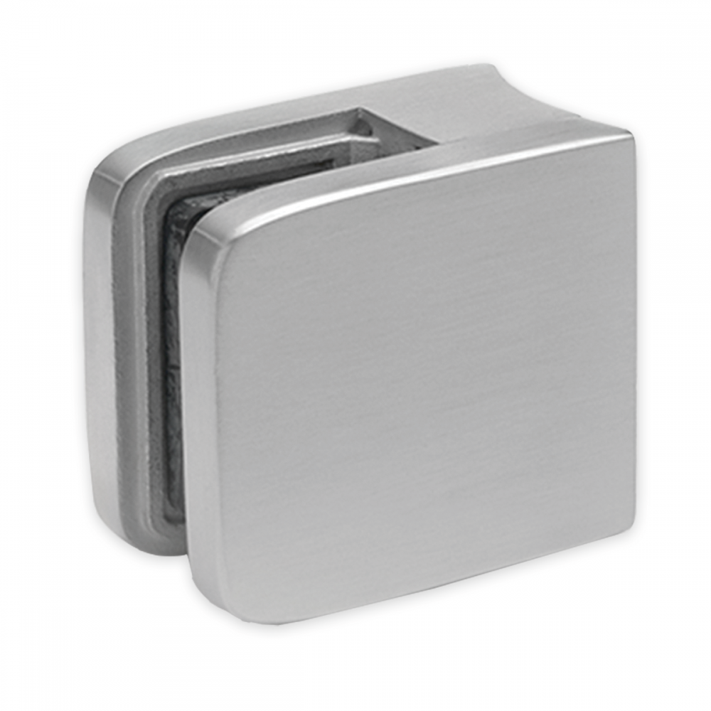 Glass Clamp - 52x52mm - 316SSS - Satin - 48mm Tube 8-12.76mm