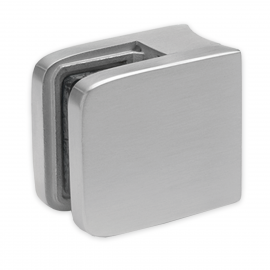 Glass Clamp - 52x52mm - 316SSS - Satin - 48mm Tube 8-12.76mm
