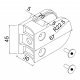 Glass Clamp - 63x45mm - 316SSS - Satin - 42mm Tube - 6-12mm