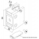 Glass Clamp - 67x55mm - 316SSS - Satin - Flat - 8-17.5mm