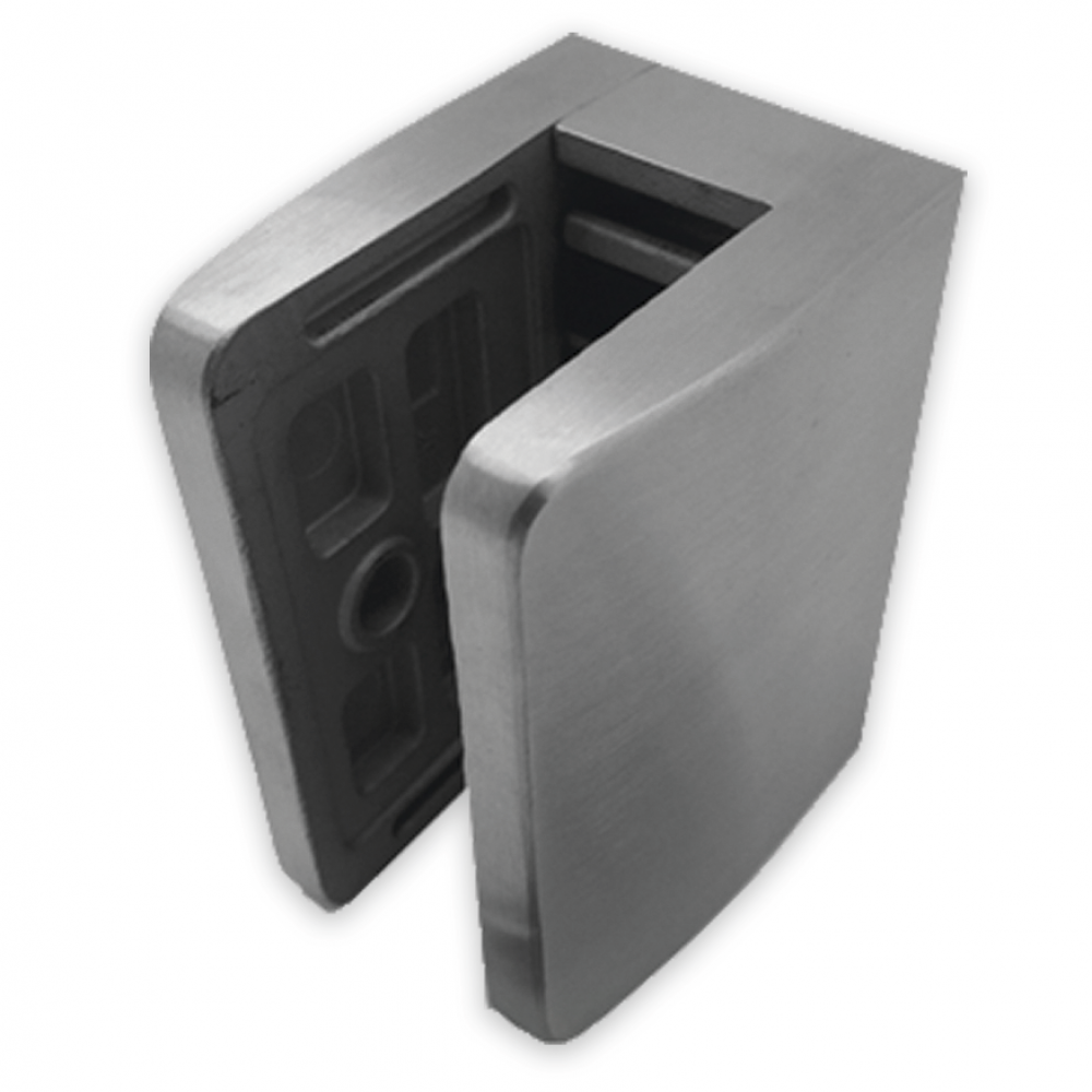 Glass Clamp - 70x60mm - 316SSS - Satin - Flat - 17.52-21.5mm