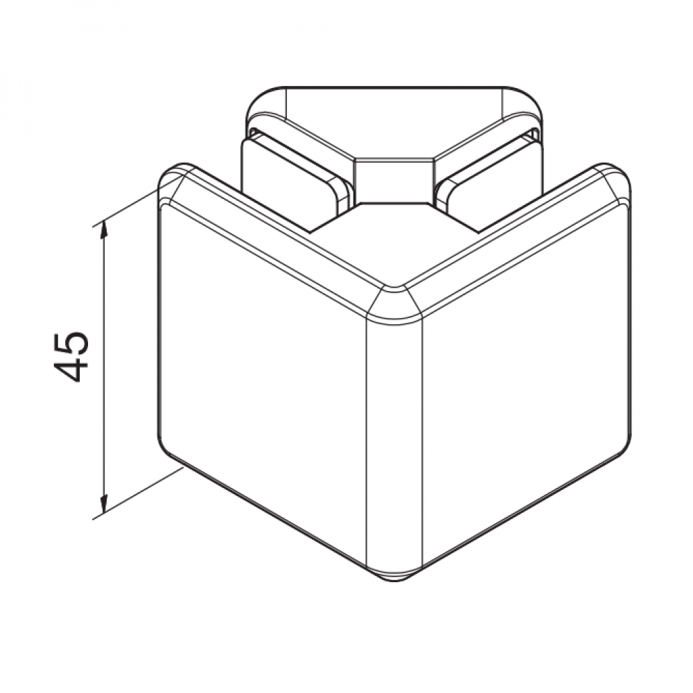 Aluminium Glass Panel Connector Corner Clamp
