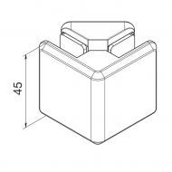 Aluminium Glass Panel Connector Corner Clamp