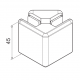 Aluminium Glass Panel Connector Corner Clamp