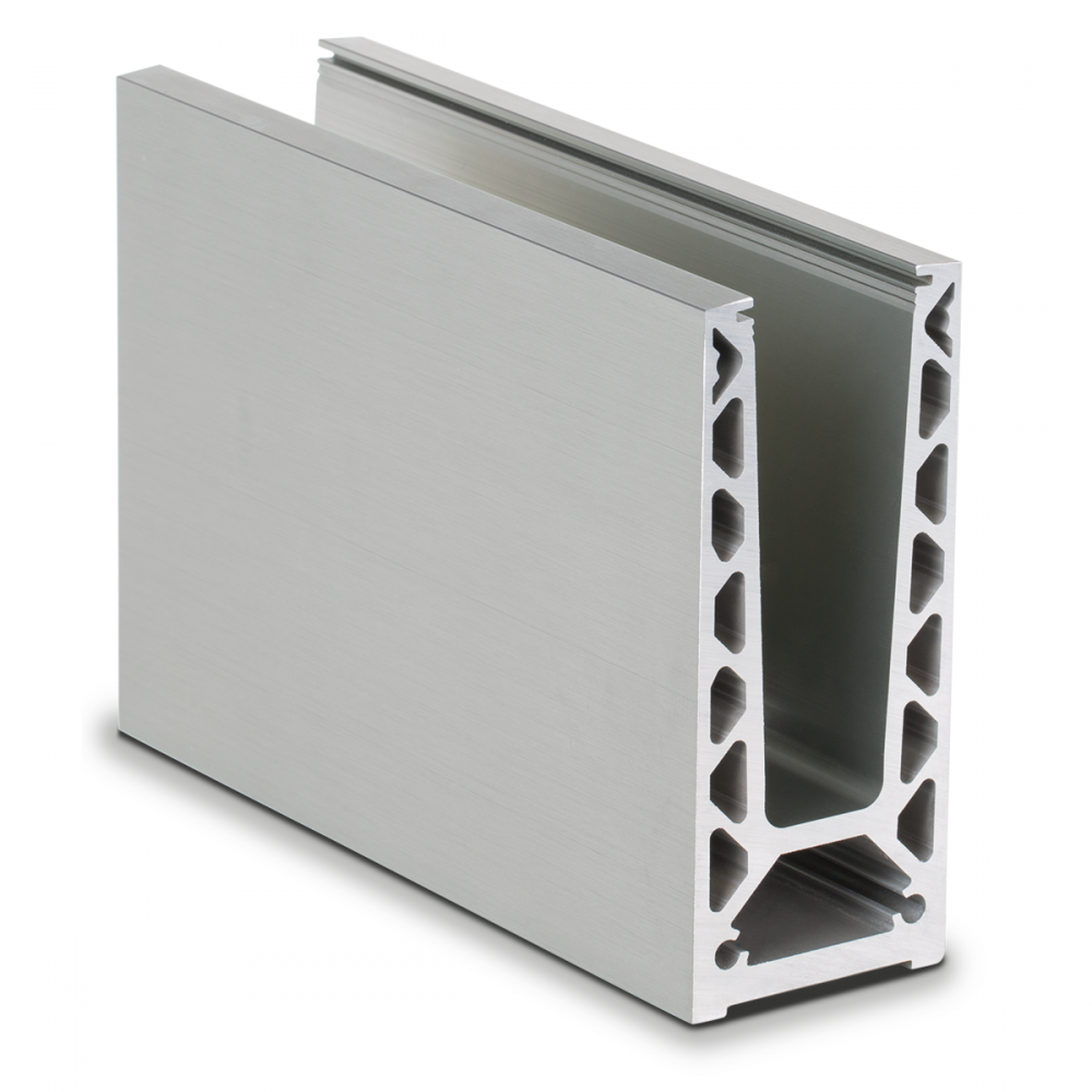On Level 6020 Surface Mounted Kit - 12mm Glass - Anod Alum