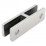 180 Degree SS Glass To Glass Panel Support 13.52-15mm Glass