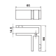 90 Degree SS Glass To Glass Panel Support 10-12.76mm Glass