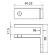 Wall To Glass SS Panel Support 13.52-15mm Glass