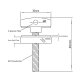 30mm Point Fixture-M8 x 40mm Bolt- Satin Finish 316SS