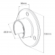 Slotted Handrail to Wall Bracket for Tube 48.3mm x 1.5mm