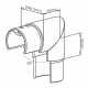 Slotted Handrail 90 Degree Vertical Connector - 48.3 x 1.5mm