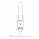 Bottom Mount Drop Down Seal - 1130mm - SS Effect - 10mm Glas
