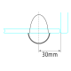 UV Glass Door Hinge - PSS - Wood to Glass