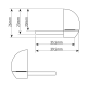 UV Glass Door Hinge - PSS - Glass to Glass
