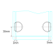 UV Glass Door Hinge - PSS - Glass to Glass