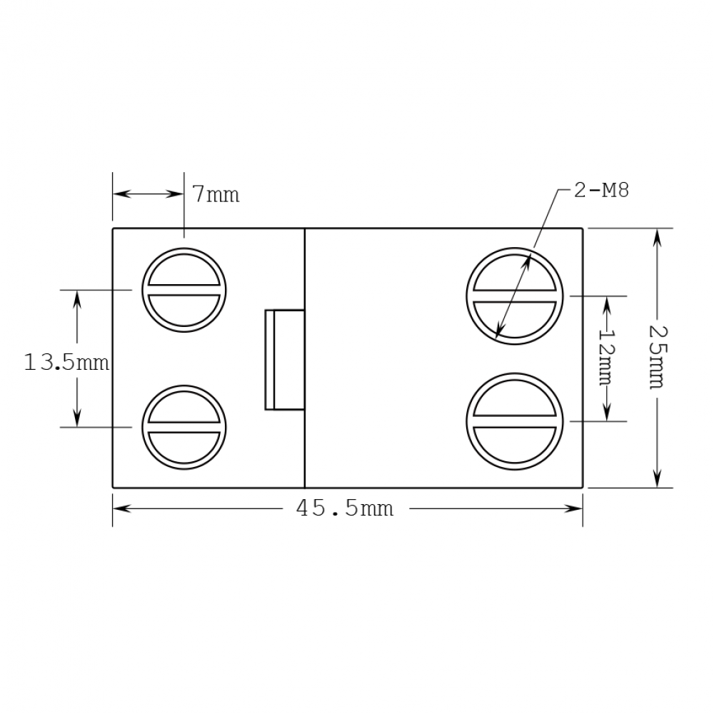 Non Drill Hinge - Wall To Glass - 5-8mm