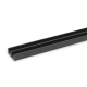 4mm Plastic Sliding Track For Glass - Bottom -  Black - 2.44