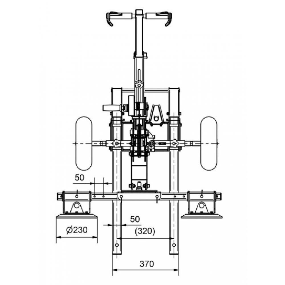 Glass & Glazing Instalation Device With Sideshift & Winch
