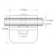 F Type Shelf Support - Chrome - 8-10mm Glass