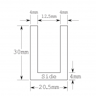 Shelf Support - Chrome - 8-12mm Glass
