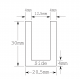 Shelf Support - Chrome - 8-12mm Glass