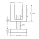 U Type Single Shelf Support - Chrome - 6-10mm Glass