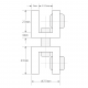 U Type Double Shelf Support - Chrome - 6-10mm Glass
