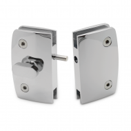 Indicator Lock with  Receiver - Glass to Glass - Chrome