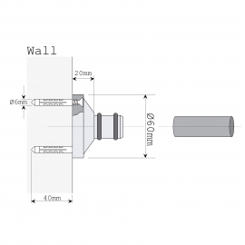 Adjustable Wall Fixing Rose