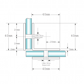 Glass To Glass 90 Degree Pod Fixing Satin Chrome