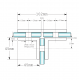 T Shaped Glass To Glass Bracket - Polished Chrome
