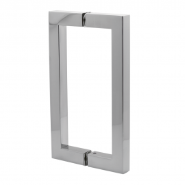 200mm Door Handle 19mm Square Tube Brushed Stainless