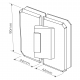 Bi-Folding 180 Degree - Inward Glass To Glass Hinge - PC