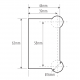 Wall Mount Shower Hinge - Polished Chrome