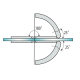 Adjustable 180 Degree Glass To Glass Shower Hinge - SC