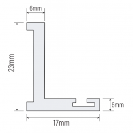 Angle Jamb With Seal - Bright Aluminium