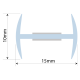 Clear PVC H Section - 12mm Glass - 180 degree
