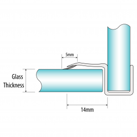 Strike Jamb Seal - 6mm Glass