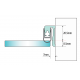 Shower Door Seal Holder Profile - Polished Aluminium