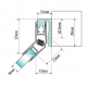 Shower Door Seal Holder Profile - Polished Aluminium