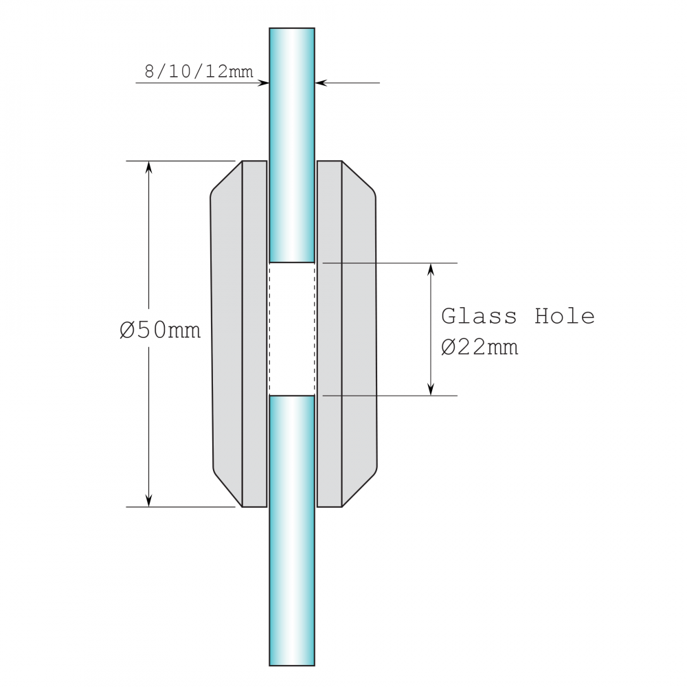 Concealed Door Pull - Mat Silver