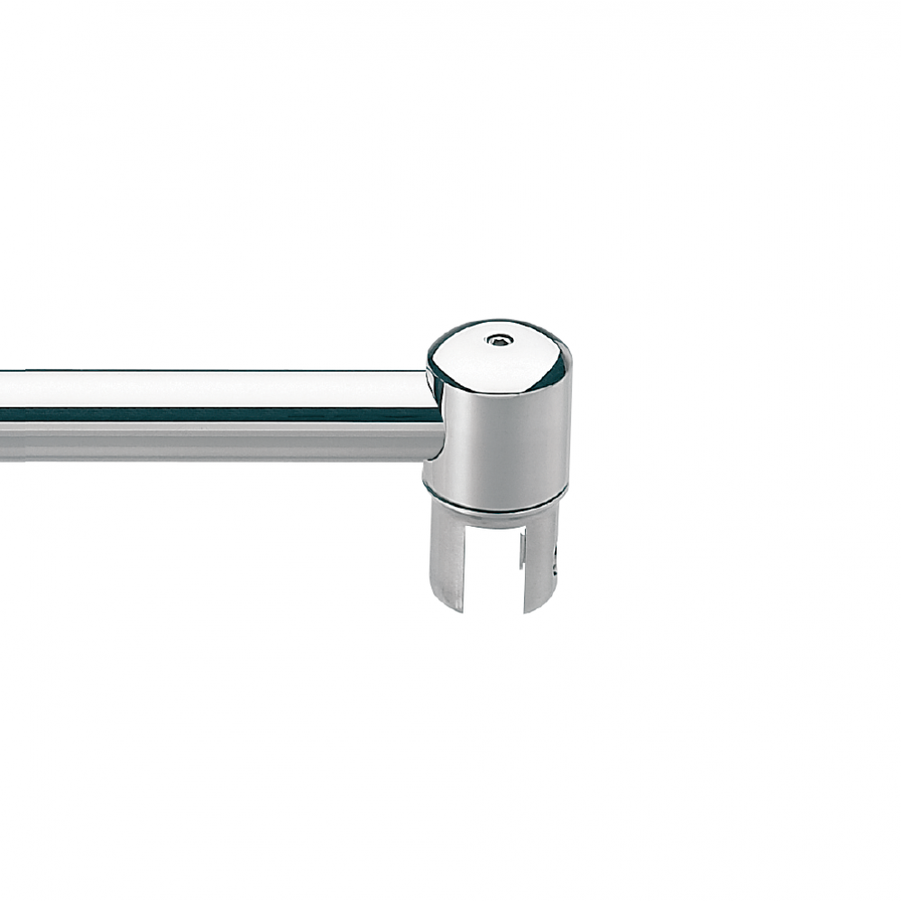 Reinforcement Bar 360 Degree Glass Clamp - Satin Chrome