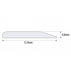 Face Trim - 16mm x 0.8mm - Polished Aluminium (Chrome)