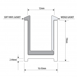 8mm Glass Wedge Gasket - Used with G7021A